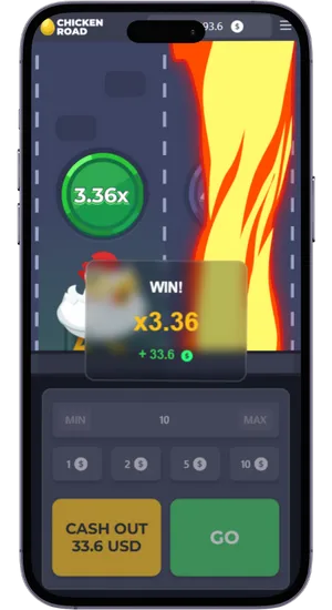 Chicken Road winning screen India